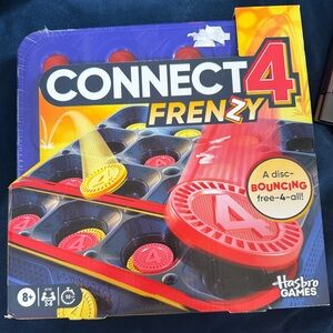 Hasbro Connect 4 Frenzy Game with Red and Yellow Discs